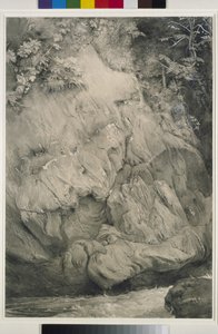 Estudio de roca de gneis, Glenfinlas de John Ruskin